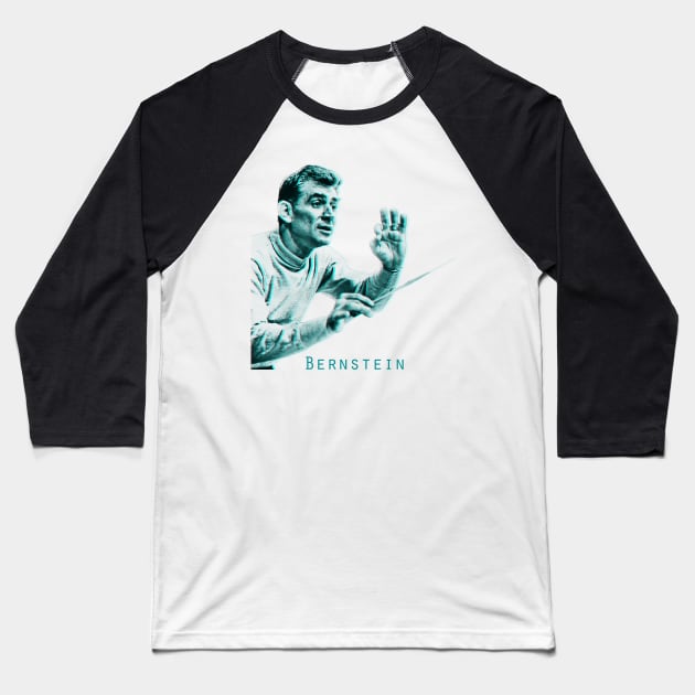 Leonard Bernstein retro Baseball T-Shirt by LEMESGAKPROVE